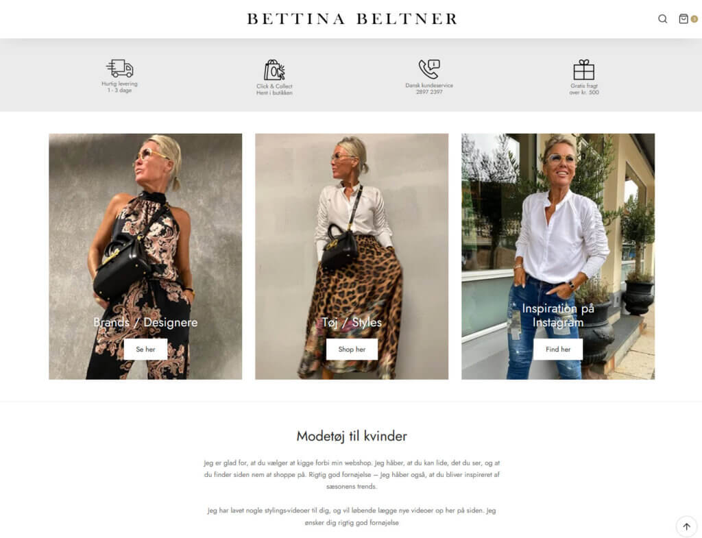 Bettina Beltner Hjemmeside i WordPress | Cases