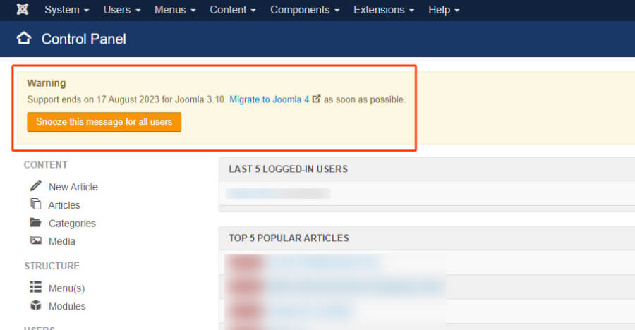 skift til Joomla 4