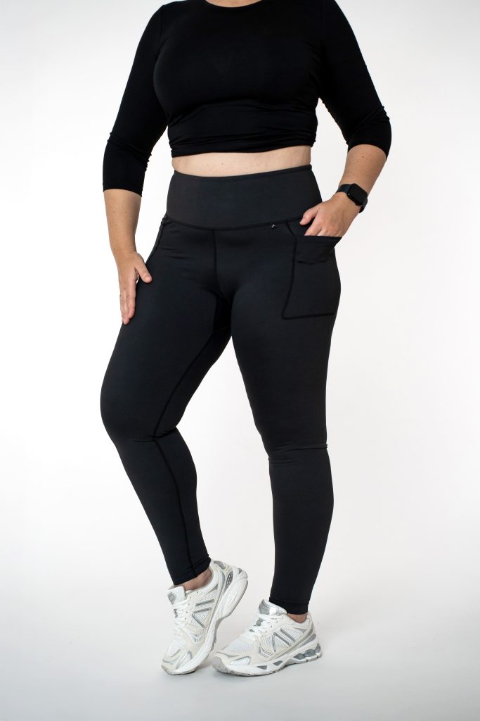 Active_web_1 sorte leggings, der ikke falder ned